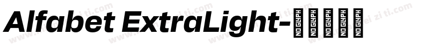 Alfabet ExtraLight字体转换